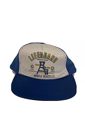 Vintage 80’s LIFEGUARD Myrtle Beach S.C Snapback Trucker Hat • $15