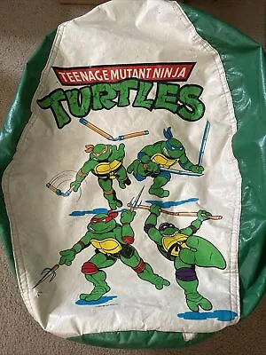 TMNT Ninja Turtles Vintage 1990 Bean Bag Chair Mirage Studios - Filled W Beans • $0.99