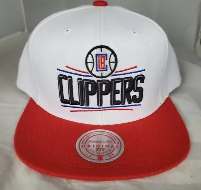 Los Angeles Clippers Mitchell & Ness Fresh Crown White Red Black Snapback Hat • $28.99
