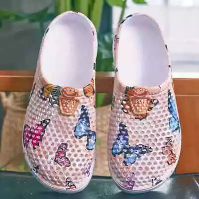 Fashion Shoes. Womens Open Meshbutterfly Cloggs  Size 8 • £13.97