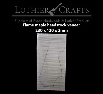 Flamed MAPLE Headstock Veneer For Guitar/ Bass 230 X120 X3mm UK Stock • £15