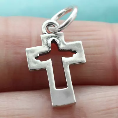 925 Sterling Silver Lord Jesus Open Arms Cross Blessing Pendant Charm Easter • $9.99