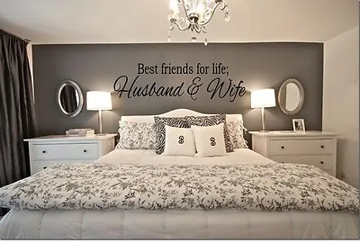 $10.74 • Buy BEST FRIENDS FOR LIFE HUSBAND & WIFE Wall Art Decal Quote Words Decor 23  X 7 
