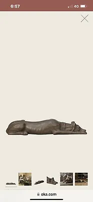 £95 • Buy OKA Sleeping Greyhound Sculpture