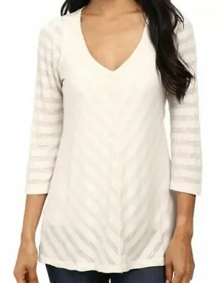 $101 NWT Miraclebody Mary Mitered Solid Shaping Top Blouse S Ivory  • $19.99