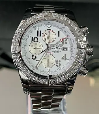 Breitling Super Avenger Stainless Steel Automatic A13370 (Diamond Bezel) • $5690