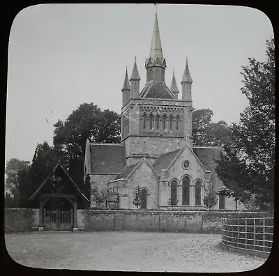 ANTIQUE Magic Lantern Slide WHIPPINGHAM CHURCH C1900 PHOTO ISLE OF WIGHT IOW • £10