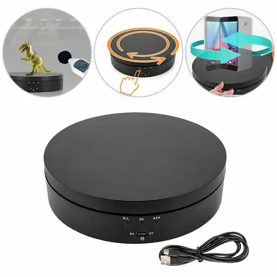 Electric 360° Rotating Jewelry Display Stands Box Turntable Hobby 3D Art Holder • £14.27