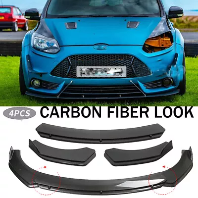 For Ford Focus ST MK3 Carbon Style Front Bumper Lip Spoiler Splitter Body Kits • $89.99