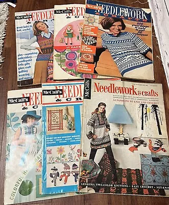 Vintage McCall's Needlework & Crafts 6 Magazines 60’s 70’s Tons Of Projects • $25