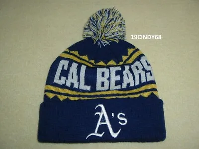 New Blue White & Yellow  Oakland A's/cal Bears  Knit Beanie/cap/hat Sga • $14.99