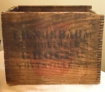 Antique Wooden Box F. H. Nusbaum Groceries Pottsville PA Shipping Wood Advert • $29.99