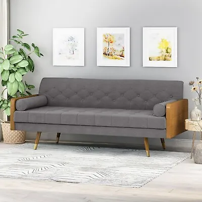 Aidan Mid Century Modern Tufted Fabric Sofa • $540.31