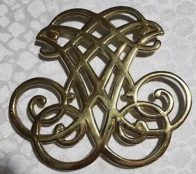 $19.99 • Buy Vintage 1951,Virginia Metalcrafters BrassThomas Jefferson CipherMonticelloTrivet