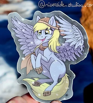 Winter Derpy Hooves Muffin Vinyl Glitter Sticker 3  My Little Pony • $4.50