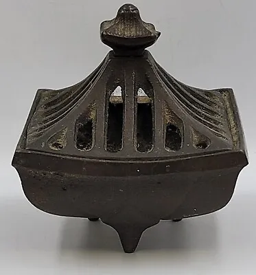 Vintage Antique Vantines Art Deco Metal Cast Iron Incense Burner France 1920s • $38.25