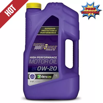 Royal Purple High Performance Motor Oil 0W-20 Premium Synthetic Motor Oil 5 Qt • $31.42