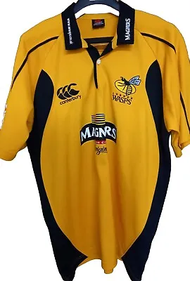 Vintage London Wasps RFC Rugby Shirt I Canterbury I Black & Yellow I Mens Large • £59.95