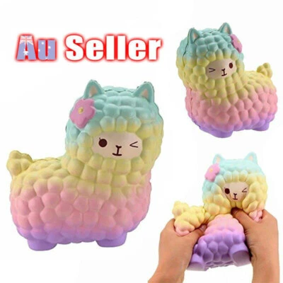 $14.64 • Buy Jumbo Sheep S Quishy Cute Alpaca Galaxy Super Slow Rising Scented Fun Animal Toy