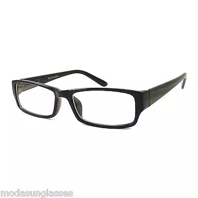 VINTAGE Nerd Rectangular Frame Men Women Eyewear Clear Lens Eye Glasses BLACK • $12.99