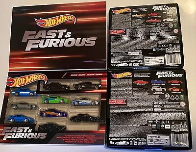 Hot Wheels Fast & Furious. 10 Pack & 2 X Premium 5 Packs Set Skyline GT-R Silvia • $186.99