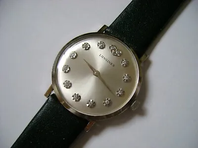 Vintage  Longines  Diamond Dial thin Watch  Run  And Keep Time.serviced. • $310.36