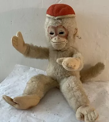 Vintage Character Novelty Co Mohair Monkey Fez Plush Stuff Toy • $34