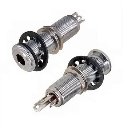 £4.90 • Buy 1/4 For Electric Guitar Bass Parts 6.35 Mm Stereo Output/Input Jack-Socket Plug