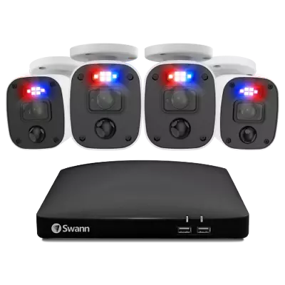 Swann DVR 8-4680 8 Channel 2TB 4x 1080MQB Audio Cam CCTV Enforcer Kit 846854MQB • £189.99