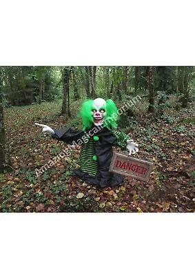 Halloween Animated Clown Zombie Groundbreaker Lights Sound Party Prop Decoration • £89.99