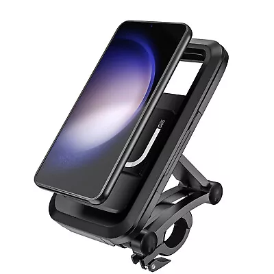 Bicycle Handlebar Mount Holder Cell Phone Waterproof Bag For IPhone Samsung • $13.90