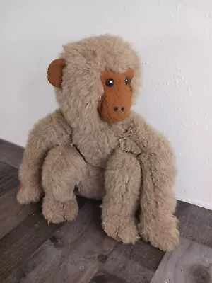 Vintage R.Dakin RARE 1967 “Pillow Pets” Large 16” Seated Monkey Brown California • $25