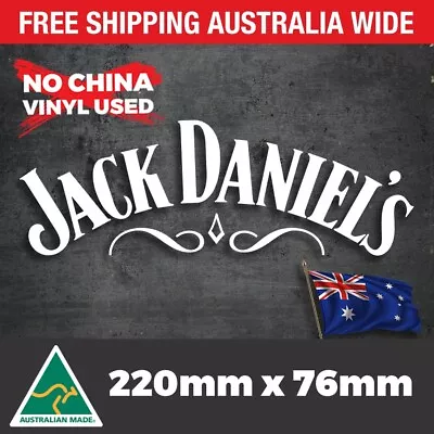 $6.20 • Buy JACK DANIELS Sticker 220mm Whiskey Fridge Bar Window Toolbox Esky Vinyl Decal