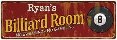 $49.95 • Buy Ryan's Billiard Room Red Personalized Sign Game Room Pool 106180008110