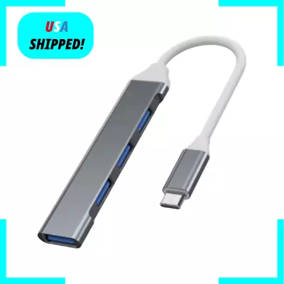 Type C Hub Mini USB3.1 Multi 4 Port 4in1 USB Alumimun Alloy Splitter Adapter • $8.10