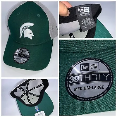 Michigan State Spartans New Era 39 Thirty Hat M L Fitted Green NWT YGI G2-387 • $34.99