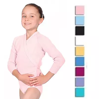 Cross Over Cardigan Long Sleeve Ballet Dance Wrap Tie Acrylic Girls 22-34 RV OLI • £16.05