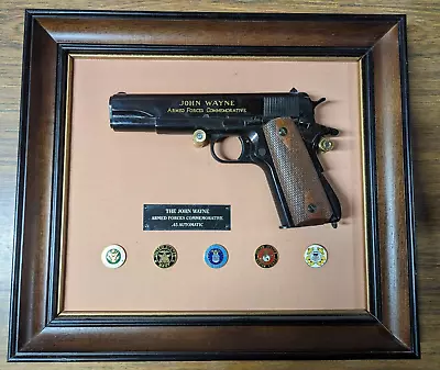 Franklin Mint John Wayne Commemorative Colt 45 PLUGGED NON FIRING Replica Pistol • $429.99