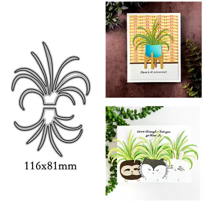 Bloom Plants Leaves Background Metal Cutting Dies Stencils Diy Embossing Crafts • $4.29