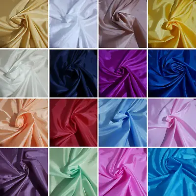 £0.99 • Buy Silky Satin Habotai Lining Fabric Plain Dress Material Wedding Cosplay Lingerie 