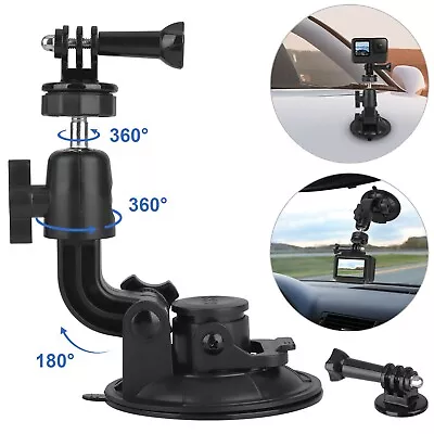 Car Suction Cup Bracket 360°Rotation Mount For GoPro Hero DJI OSMO Action Camera • $9.98