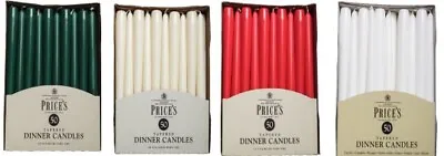 Price's Candles Tapered Dinner Candles- PACK OF 50 • £19.99