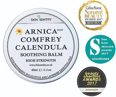 £9.90 • Buy High Strength Arnica, Comfrey & Calendula Cream Balm By Skin Sentry (60ml)