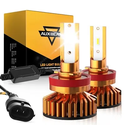 AUXBEAM 9005 H11 H7 9006 H1 LED Headlight Bulbs High Low Beam Bright White 6500K • $29.89