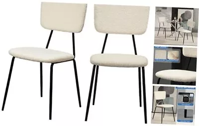 Dining Chairs Set Of 2 : Mid-Century Modern Dining Room Chairs 2 Chairs White • $130.98