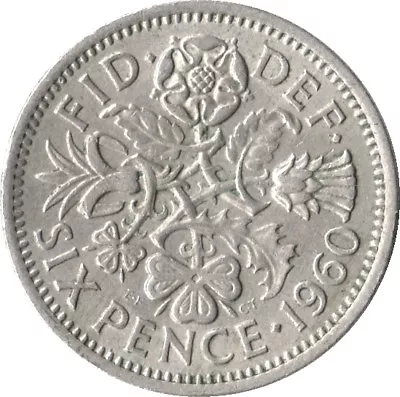 Lucky Sixpence Charm BUY 2 GET 1 FREE  Choice Of Date Between 1947-1967 • £1.49