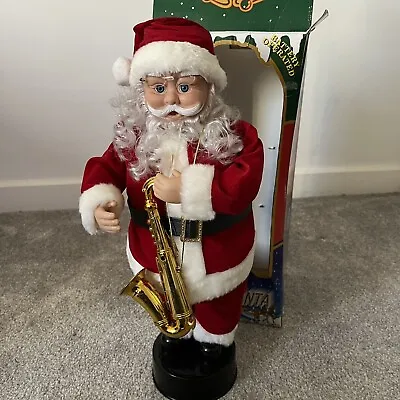 Vintage Boxed Bowing Santa Christmas Musical Not Moving Tested Part Working • £20