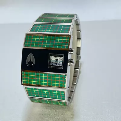 Nixon The Rotolog Green Plaid Working Item Backlight Lighting OK No Box No Links • $229