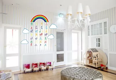 Multicolour Islamic Kids Arabic Alphabet With Phonetic Wall StickerRainbowCloud • £4.99