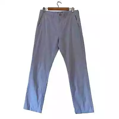 Johnnie-O Pants Mens 34x32 West Coast Prep Blue Chino Straight Leg Stretch Golf • $19.99